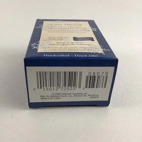 Hallmark Keepsake Christmas Ornament Cool Decade 2003 White Fox #4 New Vintage - Picture 6 of 6